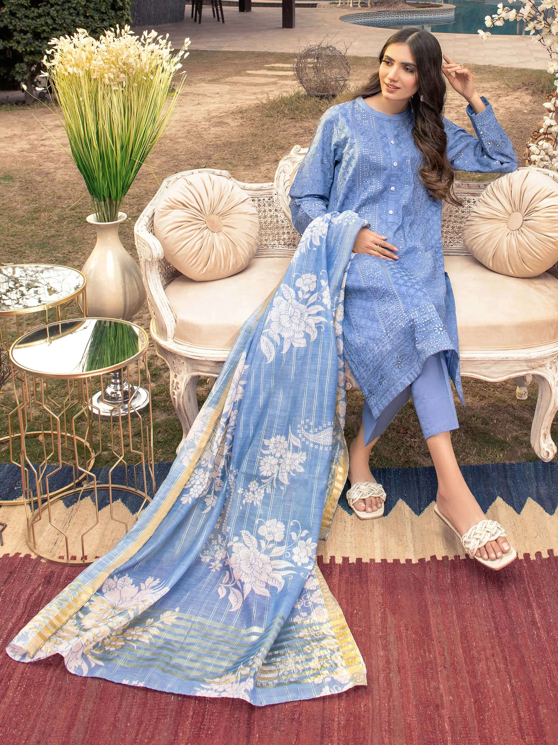 2 Piece Lawn Suit-Embroidered (Unstitched)