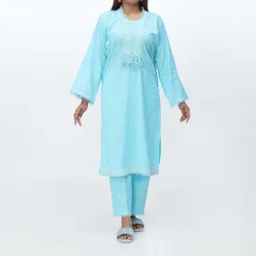 2PC- Embroidered Chikankari Suit PS4075