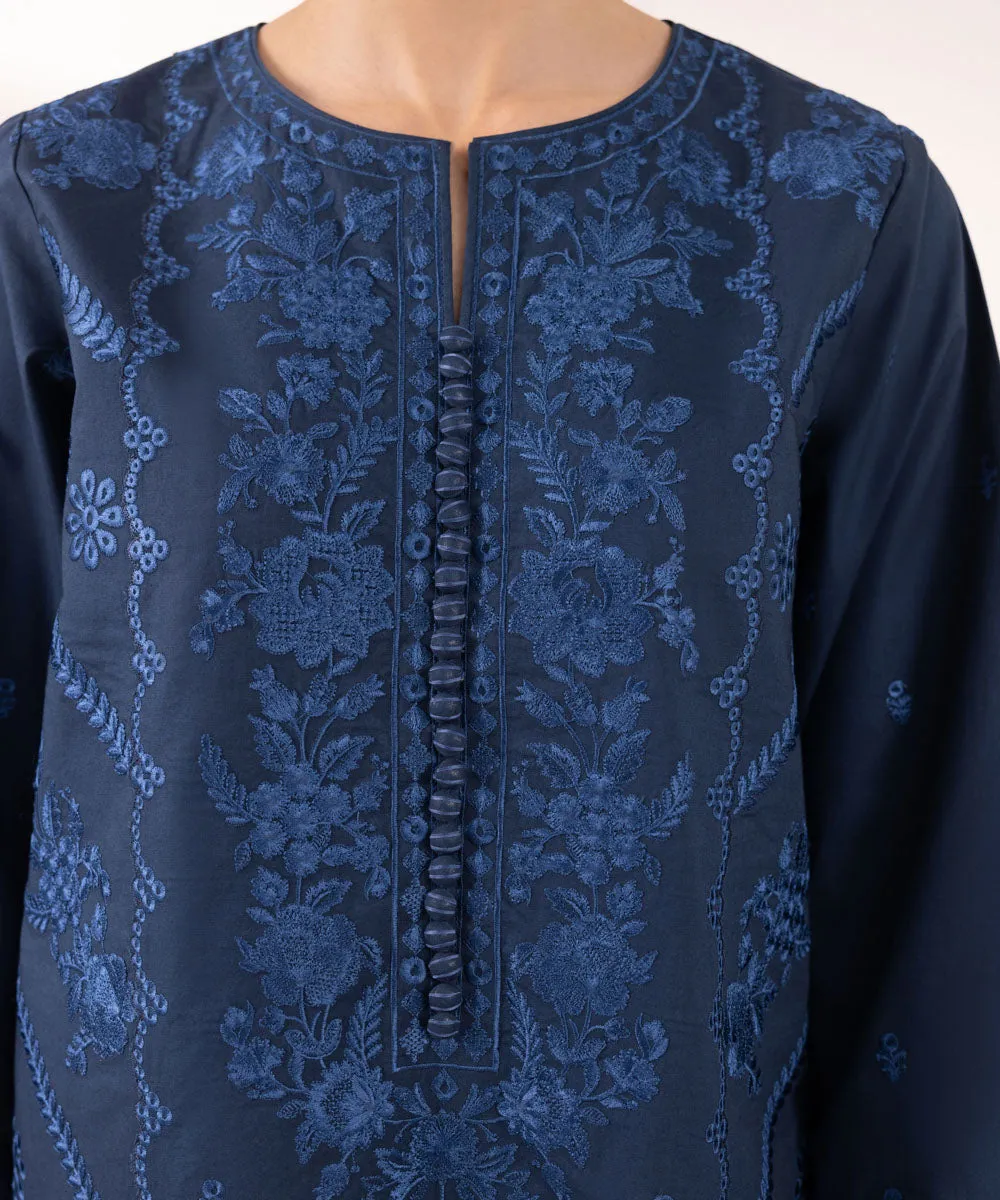 3 Piece - Embroidered Cambric Suit