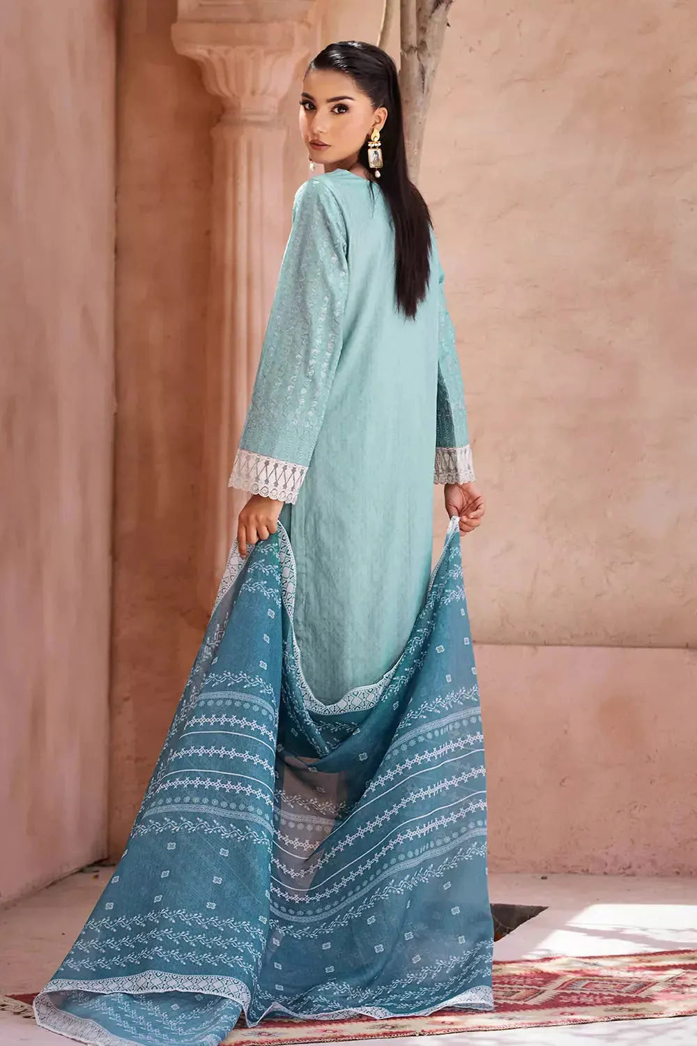 3PC Embroidered Unstitched Jacquard Suit KCNE-2620