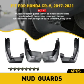 4 Pcs Front & Rear Splash Guard Mud Flaps For 2017-2021 Honda CR-V