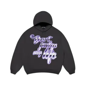 A Few Good Kids Shiny Wine Glass Hoodie Purple Grey