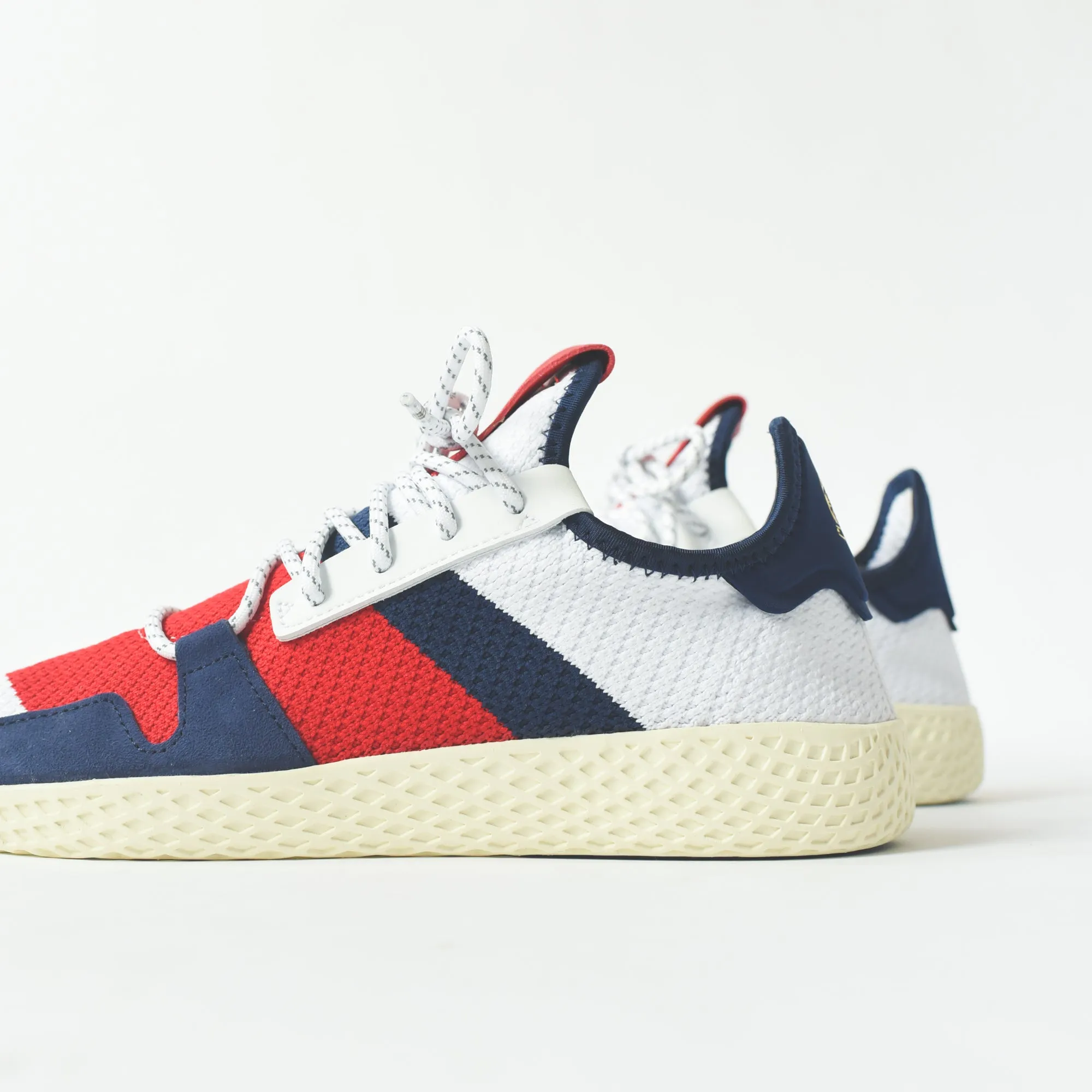 adidas Consortium x Pharrell Williams BBC Hu Tennis - White / Scarlet / Dark Blue