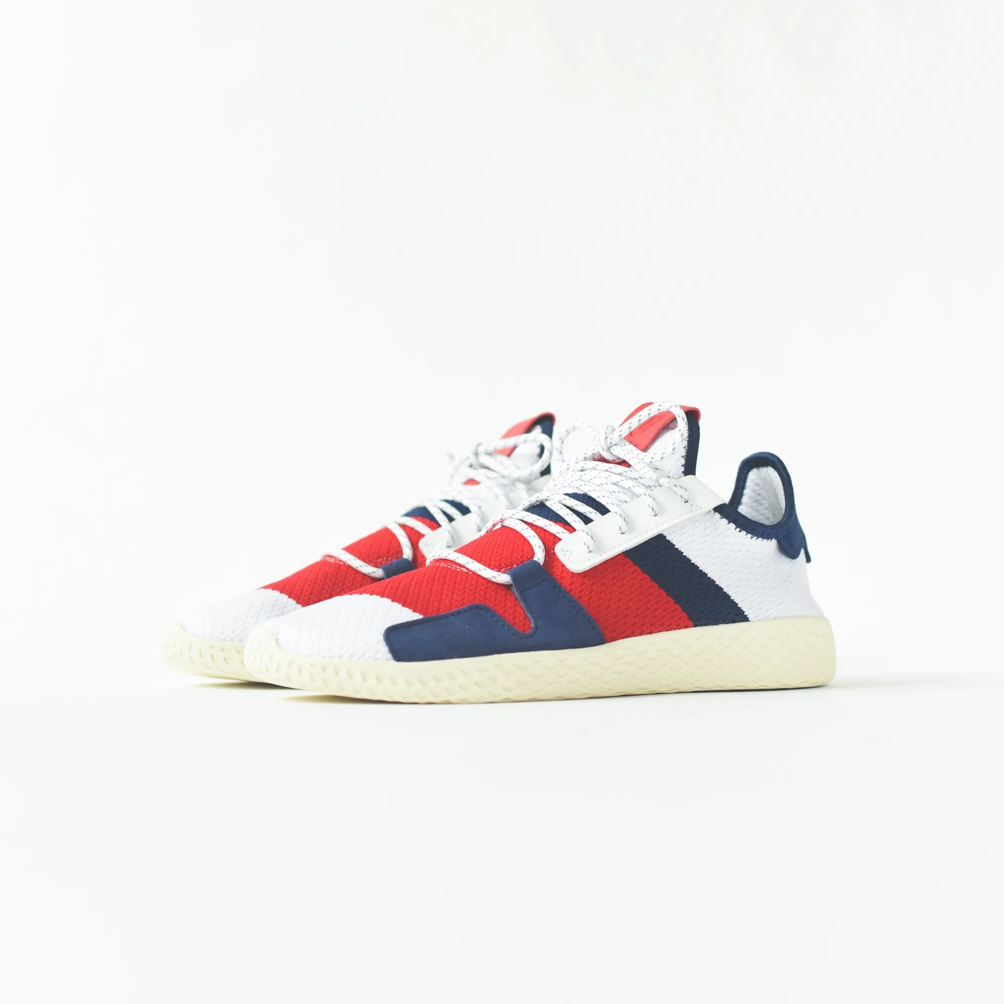 adidas Consortium x Pharrell Williams BBC Hu Tennis - White / Scarlet / Dark Blue