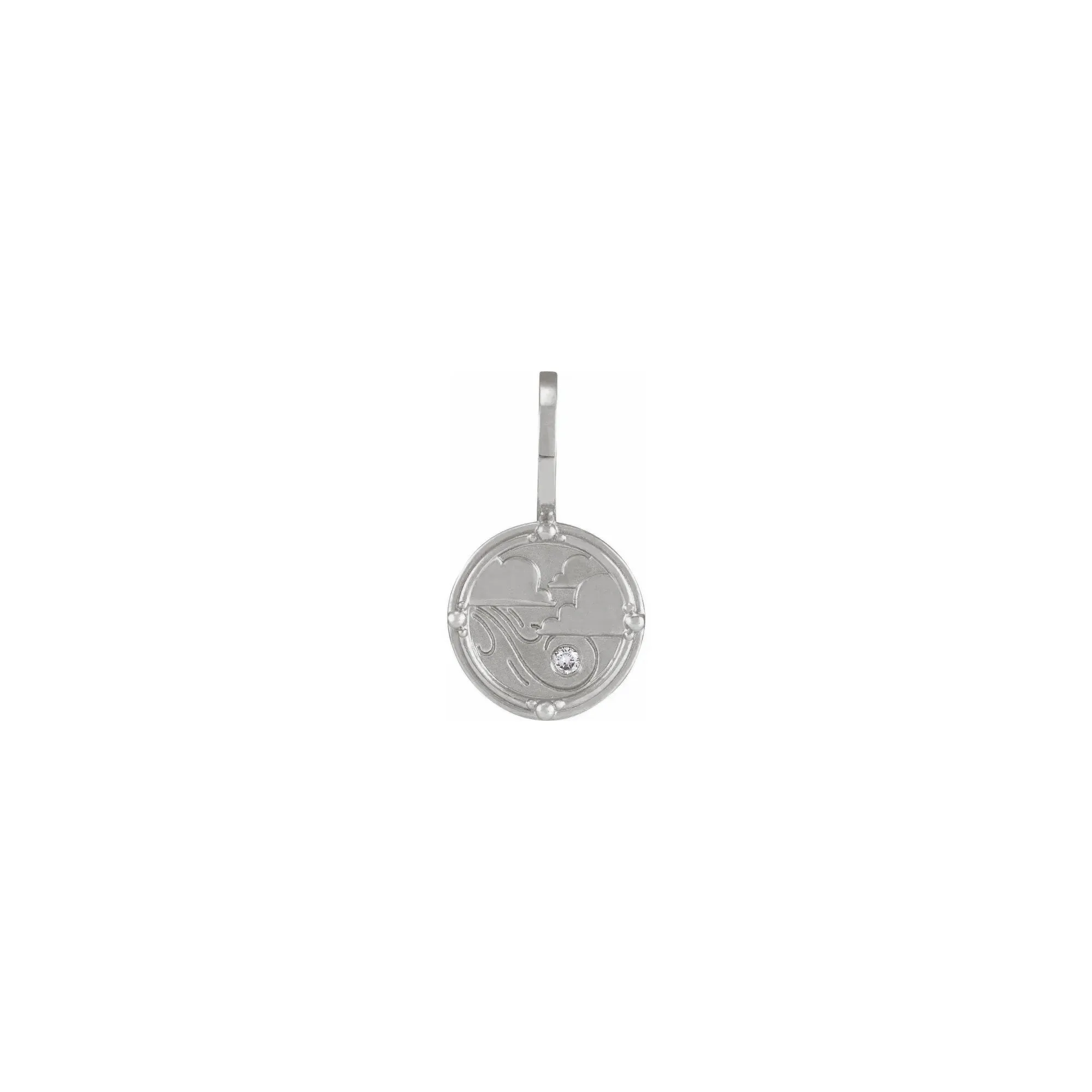 Air Element Diamond Medal Pendant