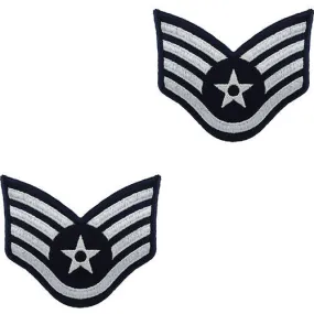 Air Force Embroidered Chevron: Staff Sergeant - small color