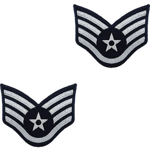 Air Force Embroidered Chevron: Staff Sergeant - small color