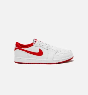 Air Jordan 1 Retro Low OG University Red Mens Lifestyle Shoe - White/Red