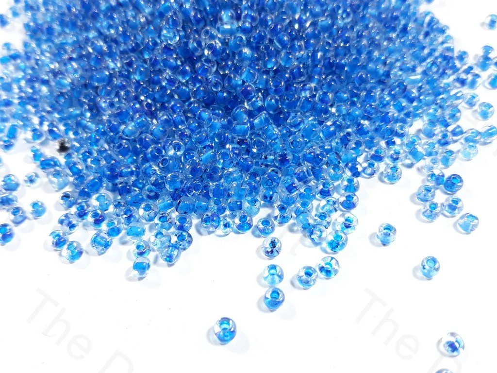 Aqua Blue Inside Colour Round Rocailles Seed Beads