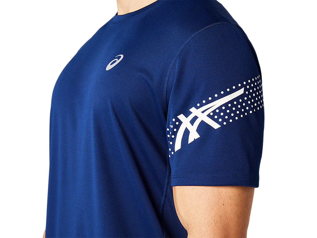 ASICS MEN'S ICON SHORT SLEEVE NAVY TEE