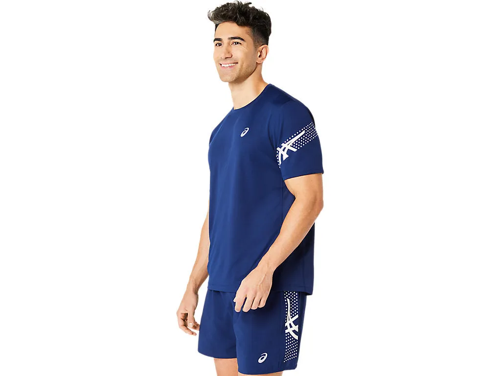 ASICS MEN'S ICON SHORT SLEEVE NAVY TEE