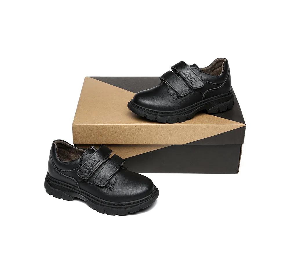 AUSTRALIAN SHEPHERD® Senior Black Leather School Shoes Ava