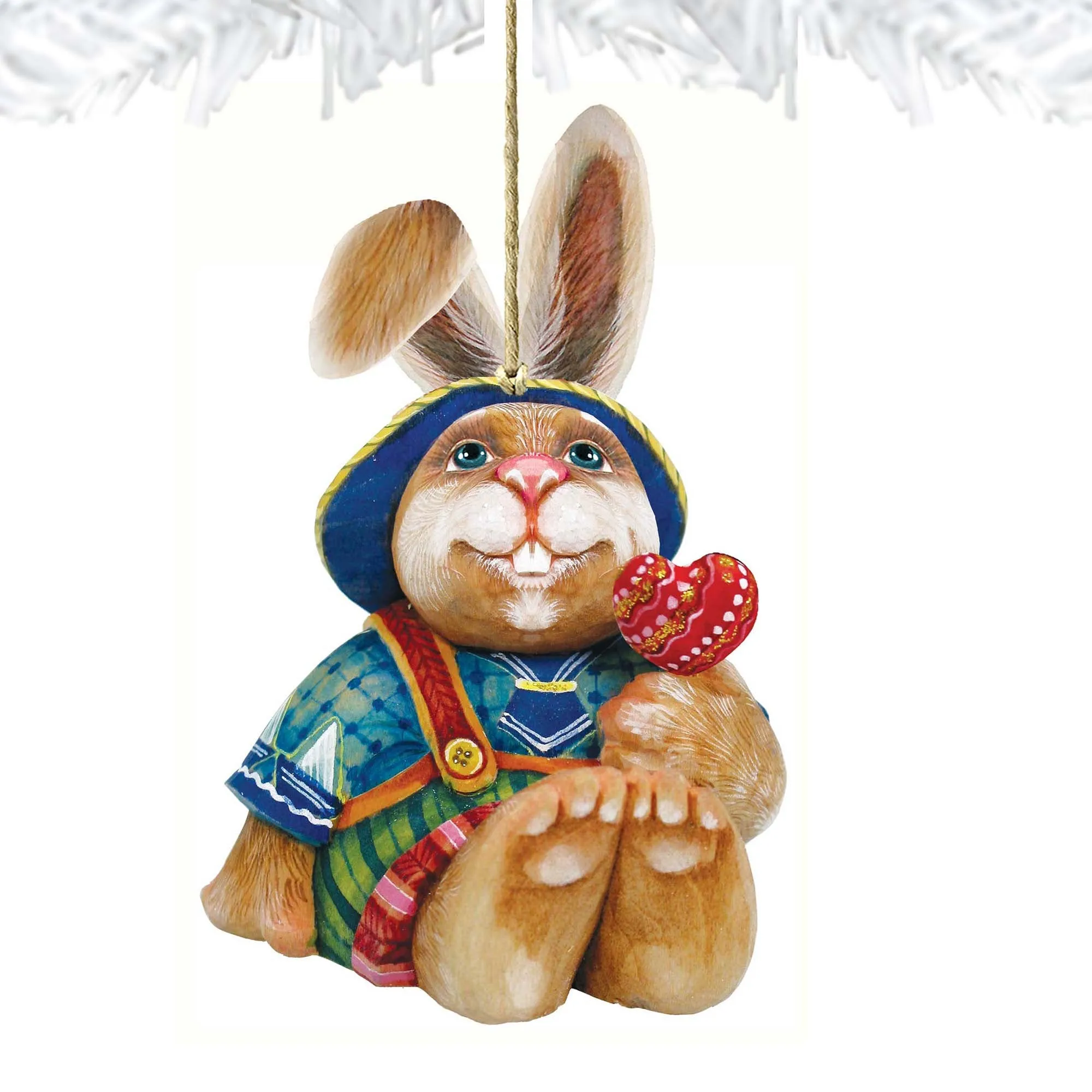 Baby Bunny Wooden Ornaments Easter by G. DeBrekht - Easter Spring Decor - 8154422