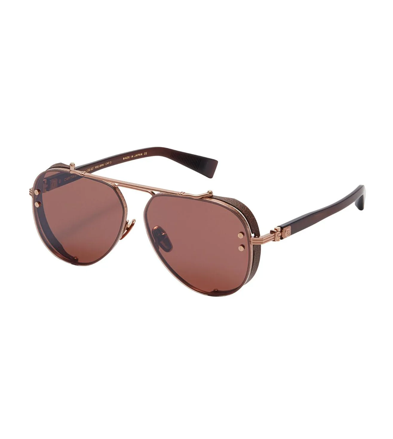 Balmain Unisex Brown Aviator Sunglasses