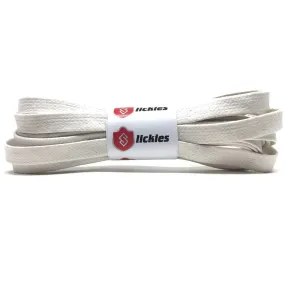 BASICS Waxed Flat Laces - White