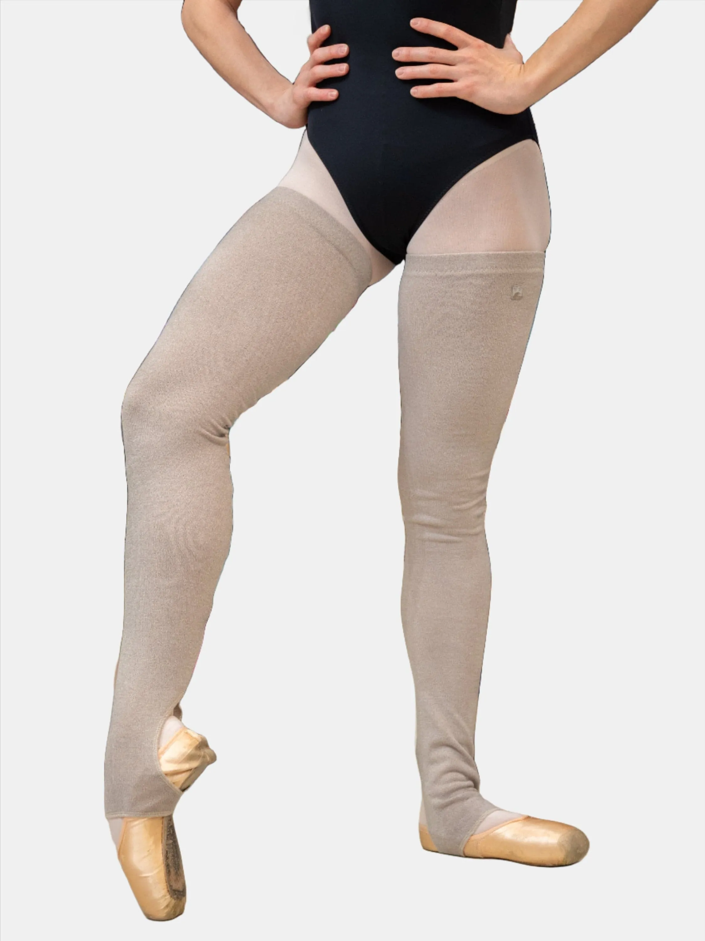 Beige Long Dance Leg Warmers MP907