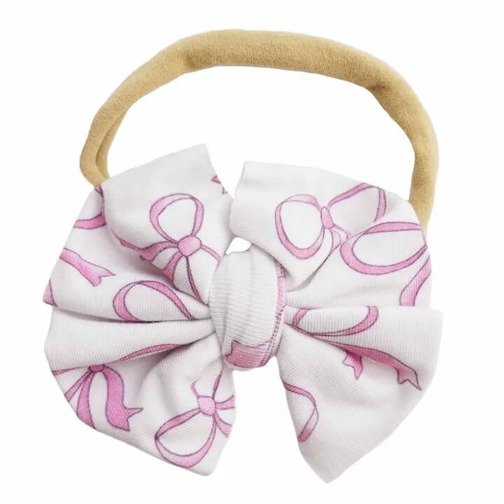 Blushing Bows Knit Bow Headband