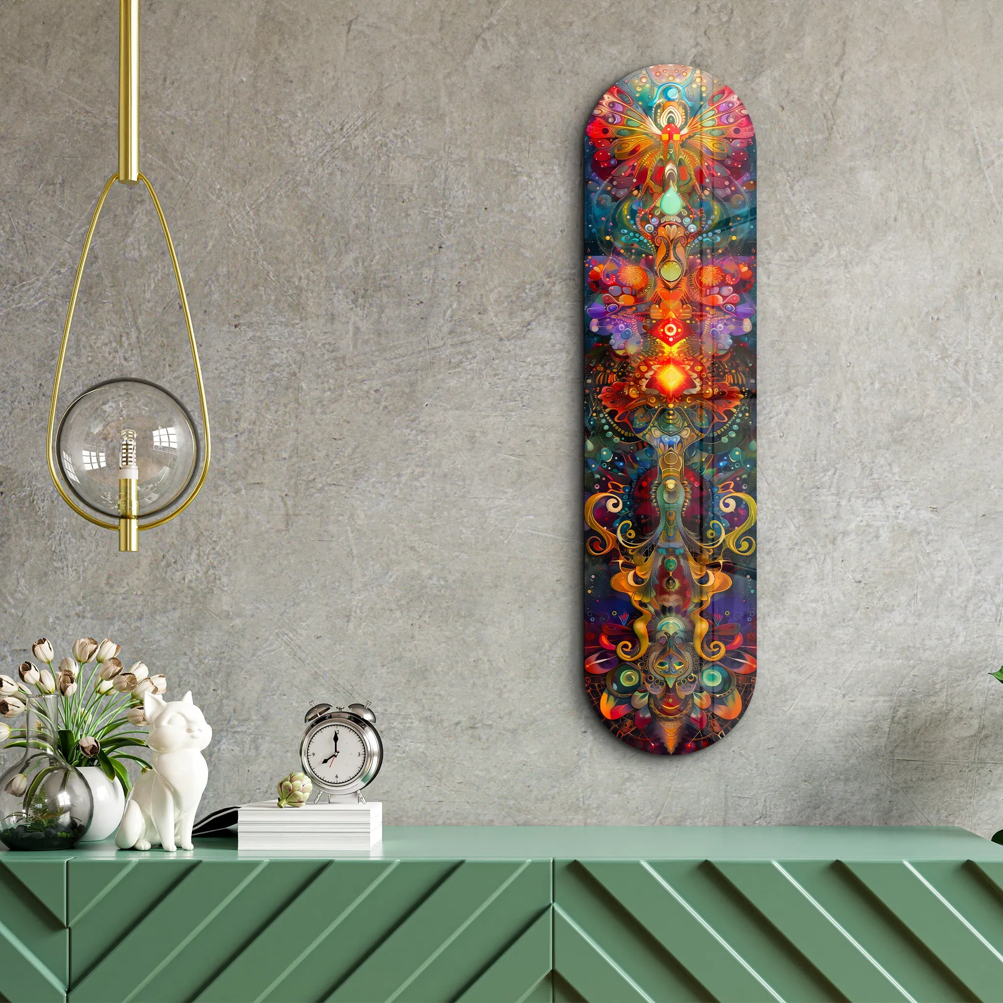 Bohemian Flower Dream V2 | Glass Wall Art