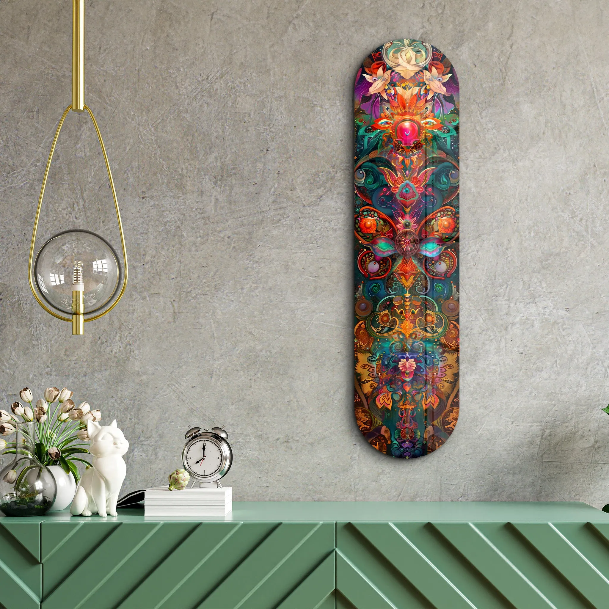 Bohemian Flower Dream V4 | Glass Wall Art