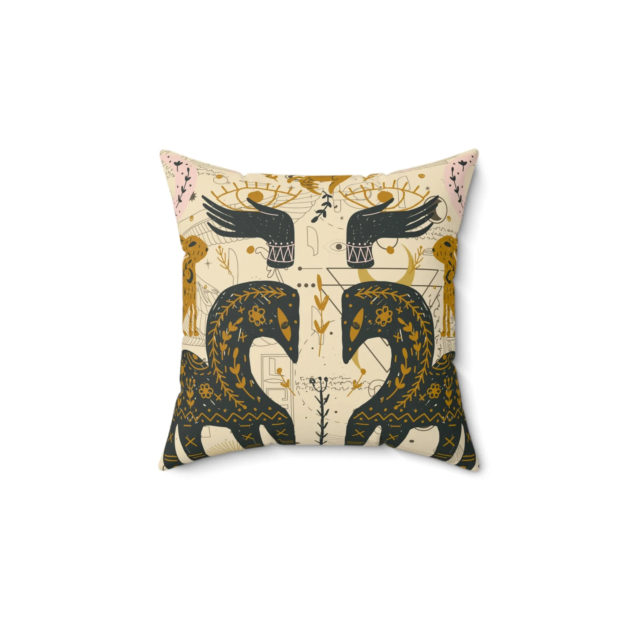 Bohemian Spun Polyester Square Pillow