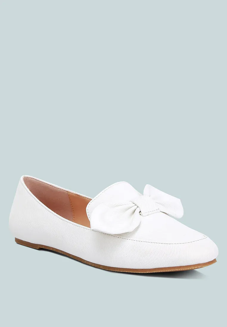 Bow Embellished Loafers By Ruw