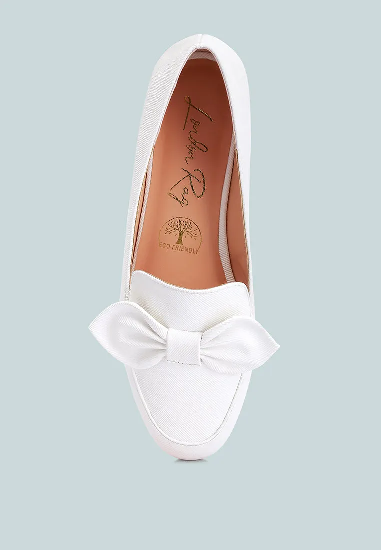 Bow Embellished Loafers By Ruw