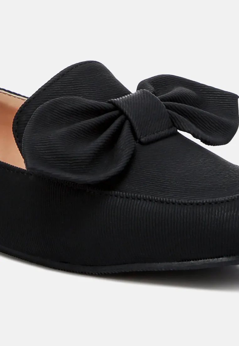 Bow Embellished Loafers By Ruw