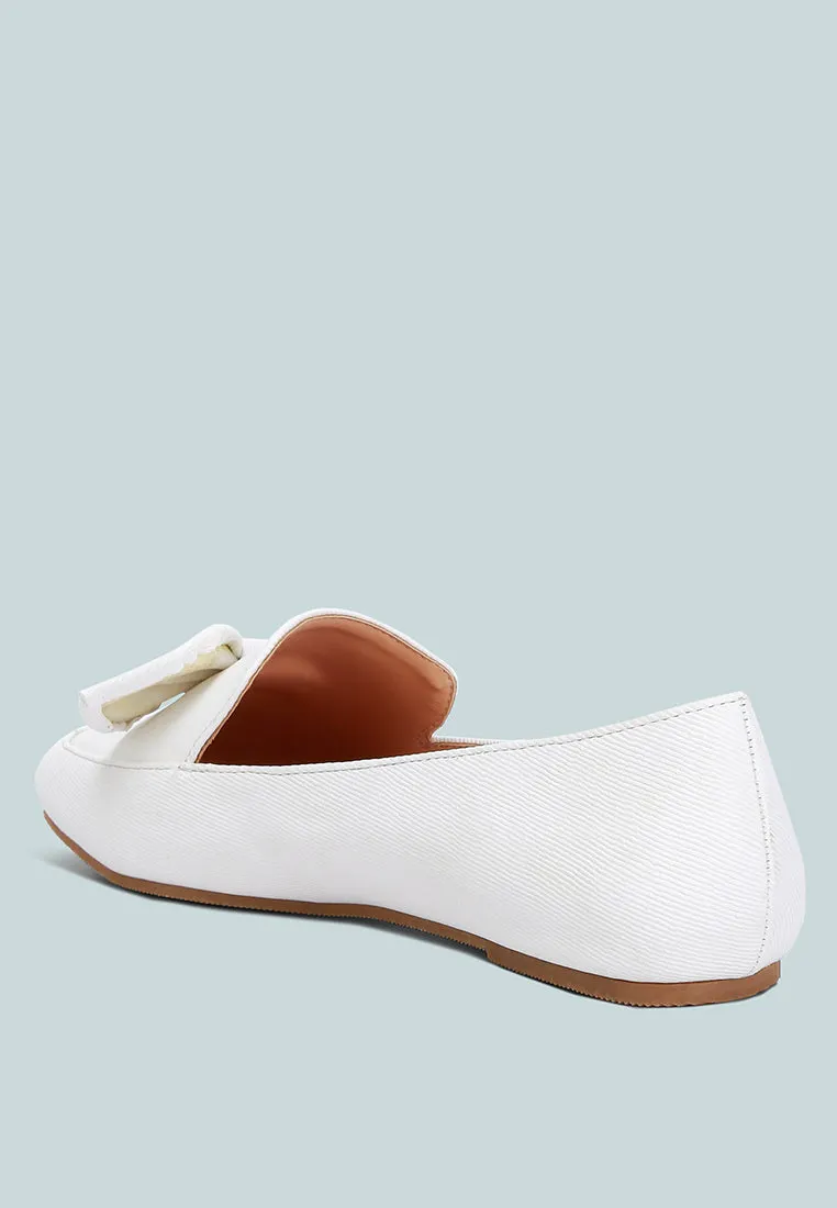 Bow Embellished Loafers By Ruw