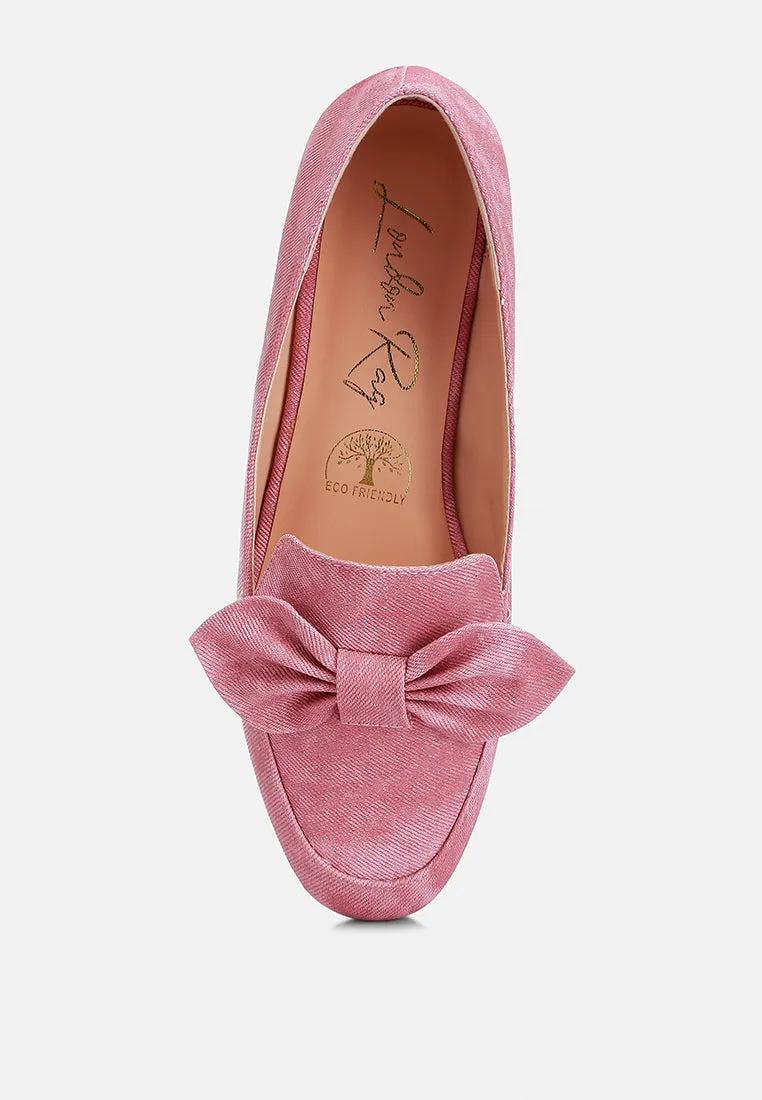 Bow Embellished Loafers By Ruw