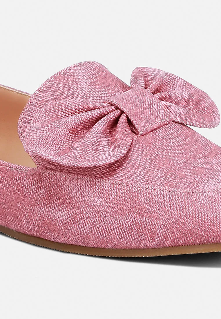 Bow Embellished Loafers By Ruw