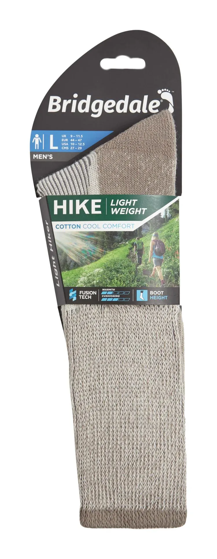 Bridgedale Mens Hike Lightweight Coolmax Comfort Walking Socks - Indigo