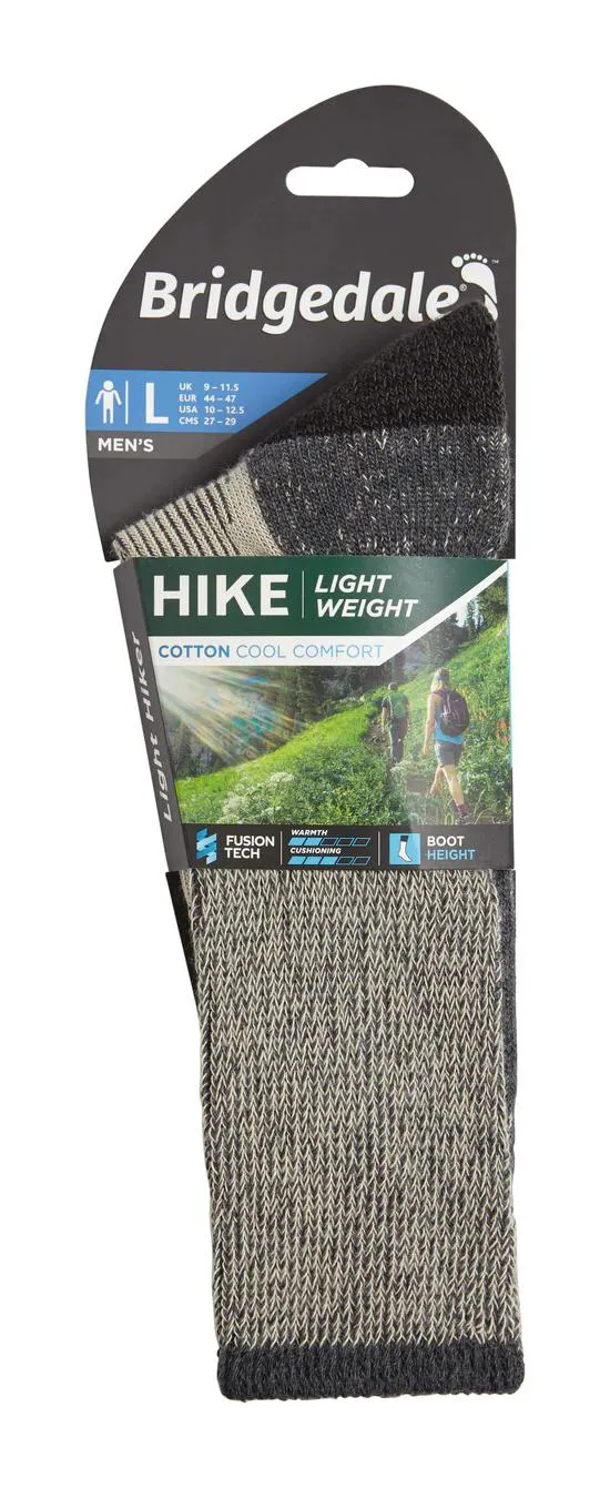 Bridgedale Mens Hike Lightweight Coolmax Comfort Walking Socks - Indigo