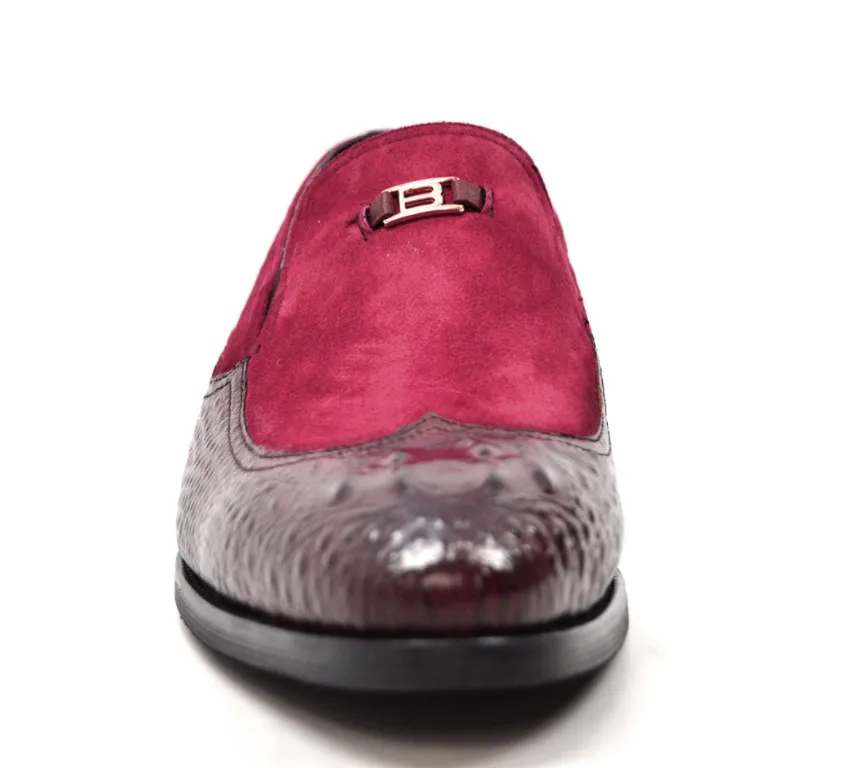 British Collection Shiraz Croc Leather & Suede Shoe - Elegant and Timeless