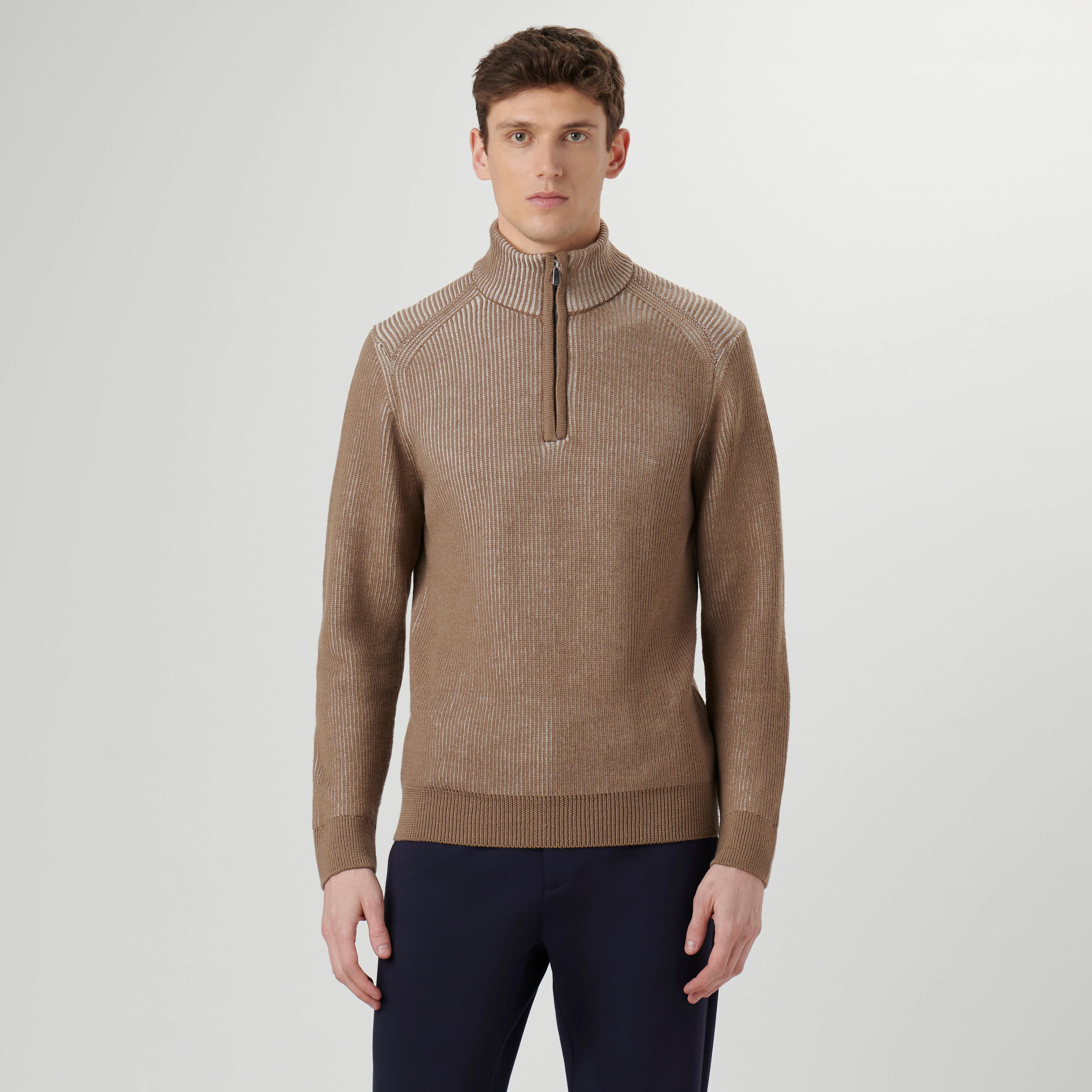 Cable Knit Quarter Zip Sweater