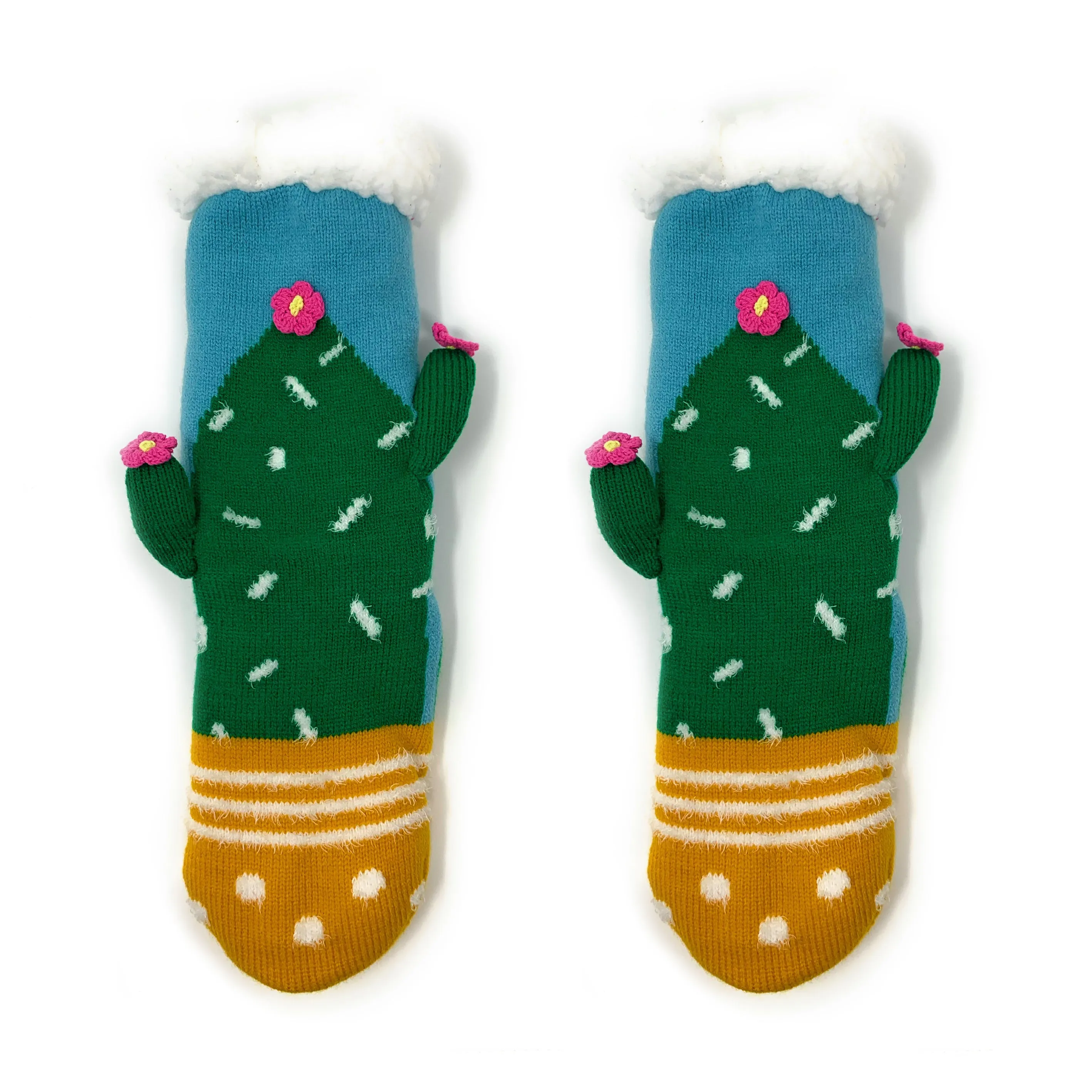 Cactus Hugs Kids' Slipper Socks