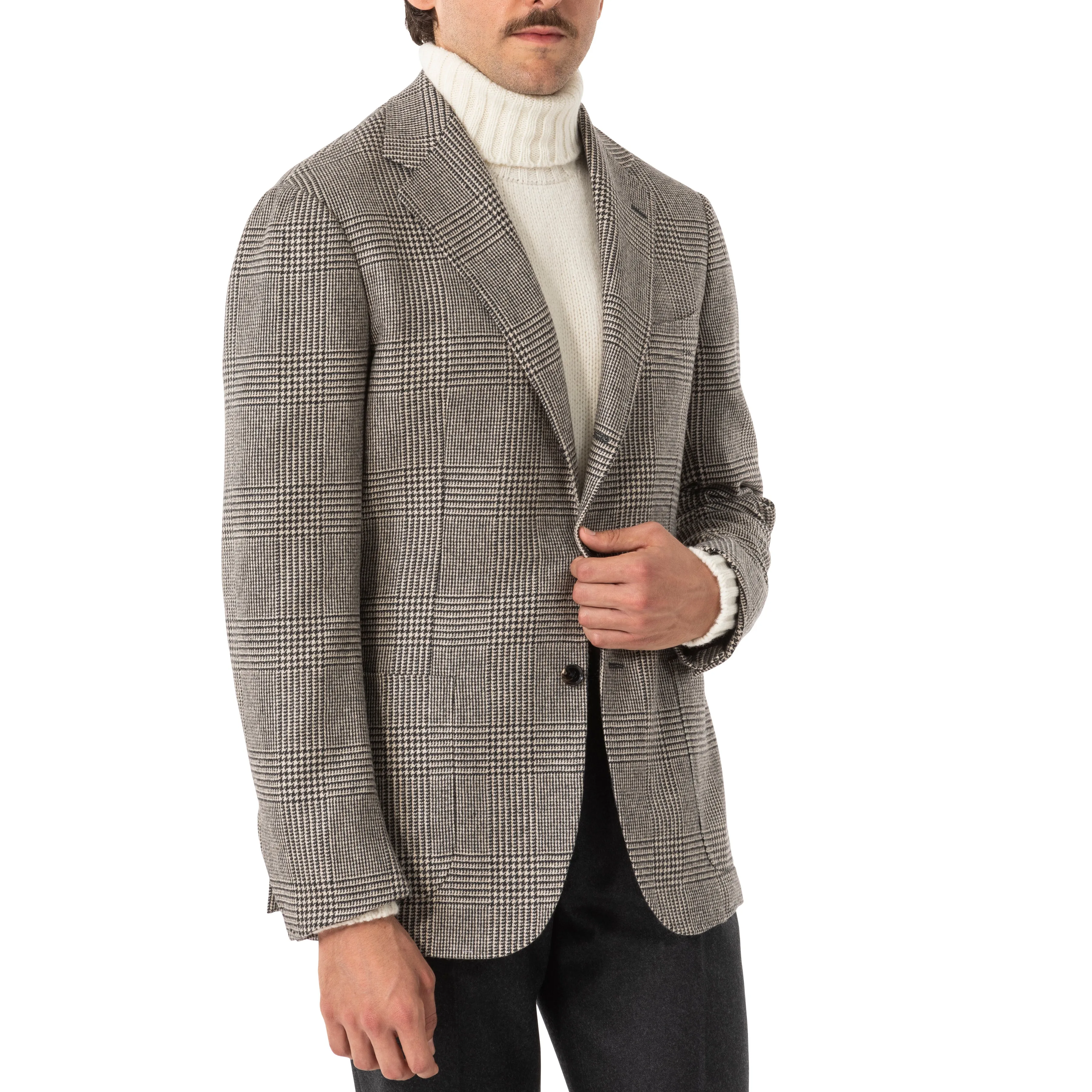 Cashmere Prince of Wales Model 3 Sport Coat