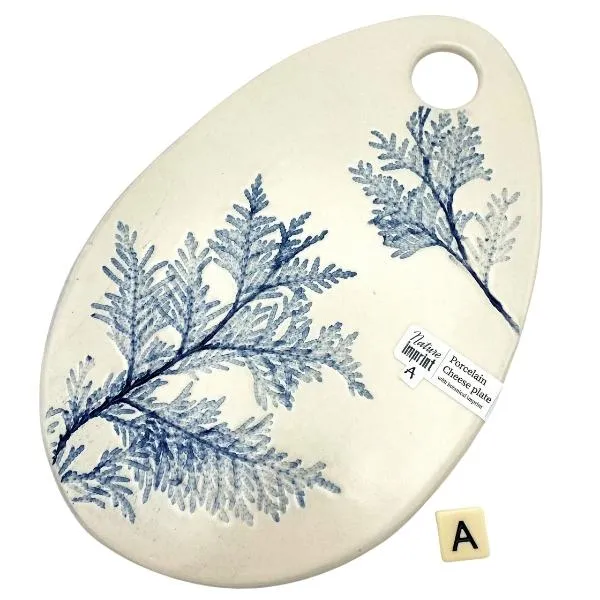 Ceramic Cheese Platter - Blue