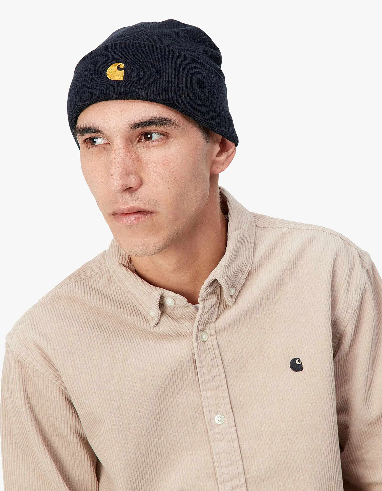 Chase Beanie - Dark Navy/Gold