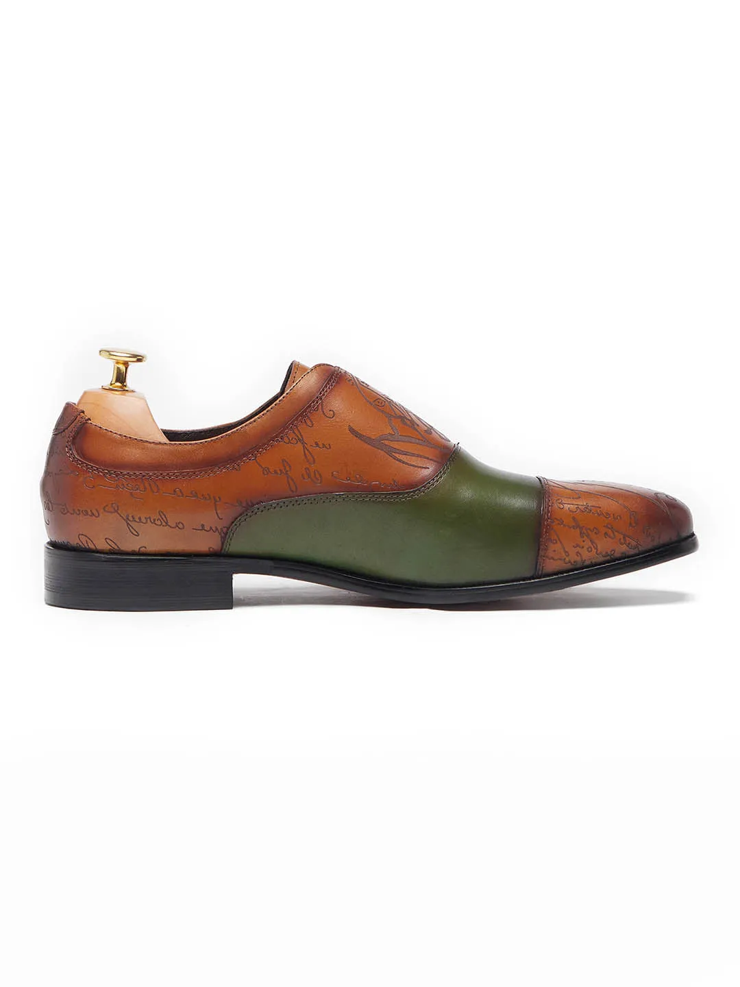 Chris Berluti Monk Tan Green