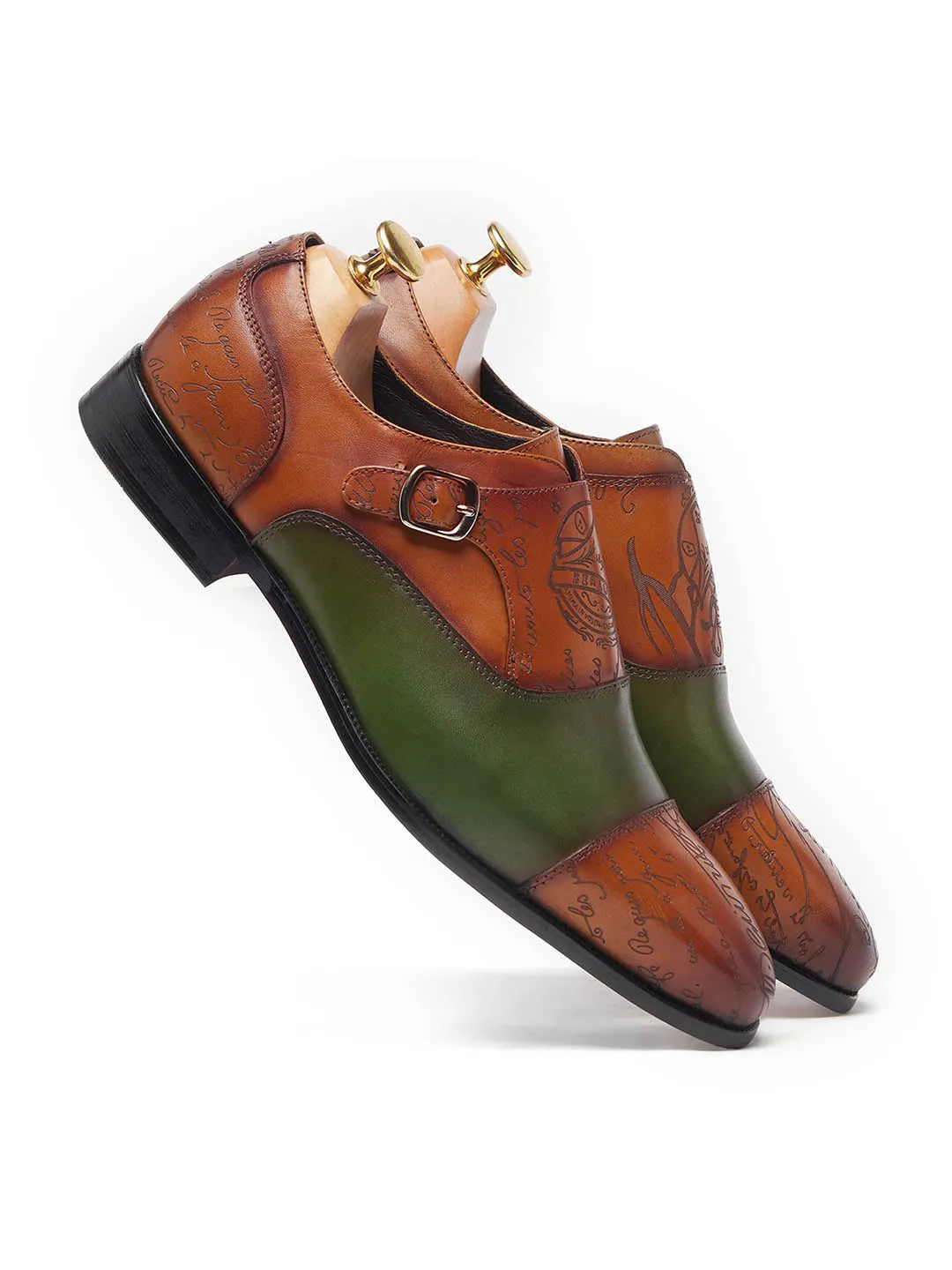 Chris Berluti Monk Tan Green