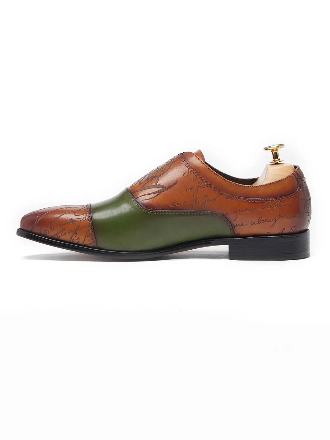 Chris Berluti Monk Tan Green