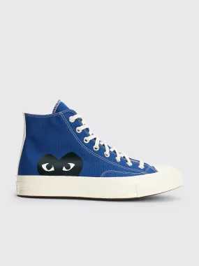 Comme des Garons Play x Converse Chuck 70 Hi Blue