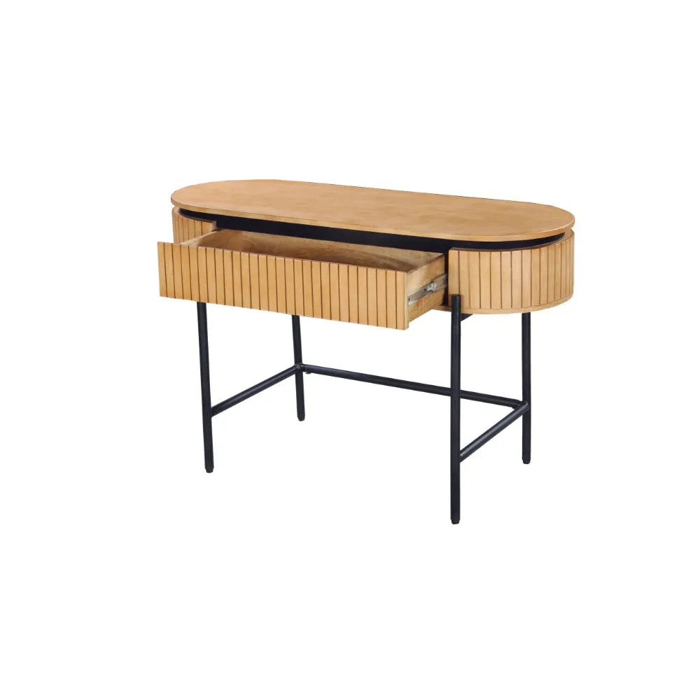 COPENHAGEN - Fluted Solid Mango Wood Desk