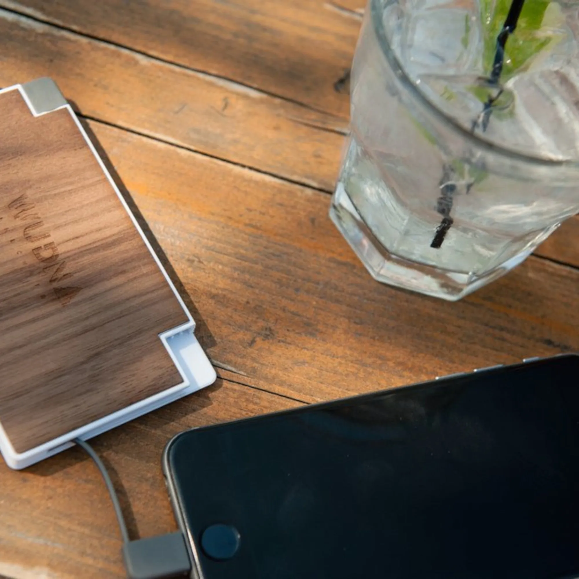 Customizable Slim-Dual Wooden Power Bank