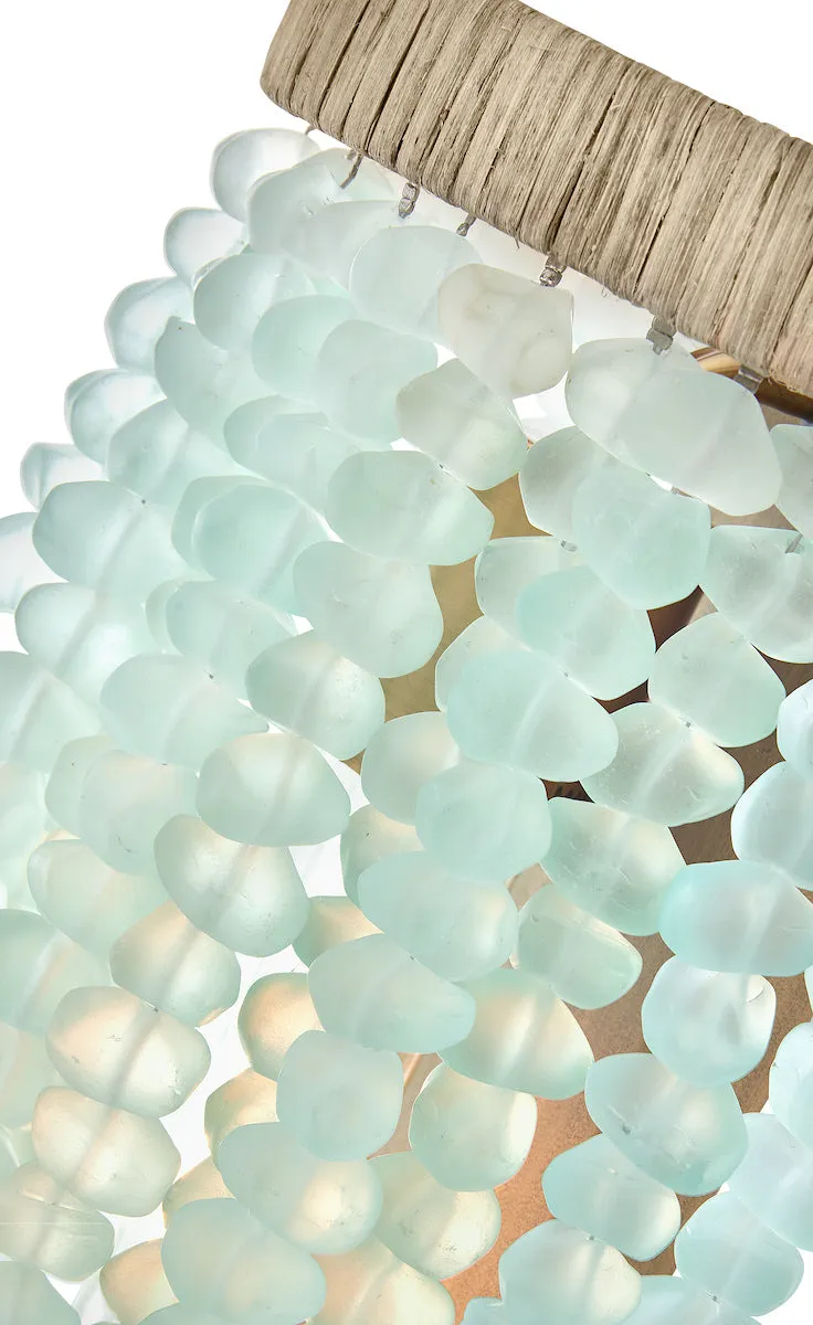 Dune Blue Sea Glass Semi-Flush Mount