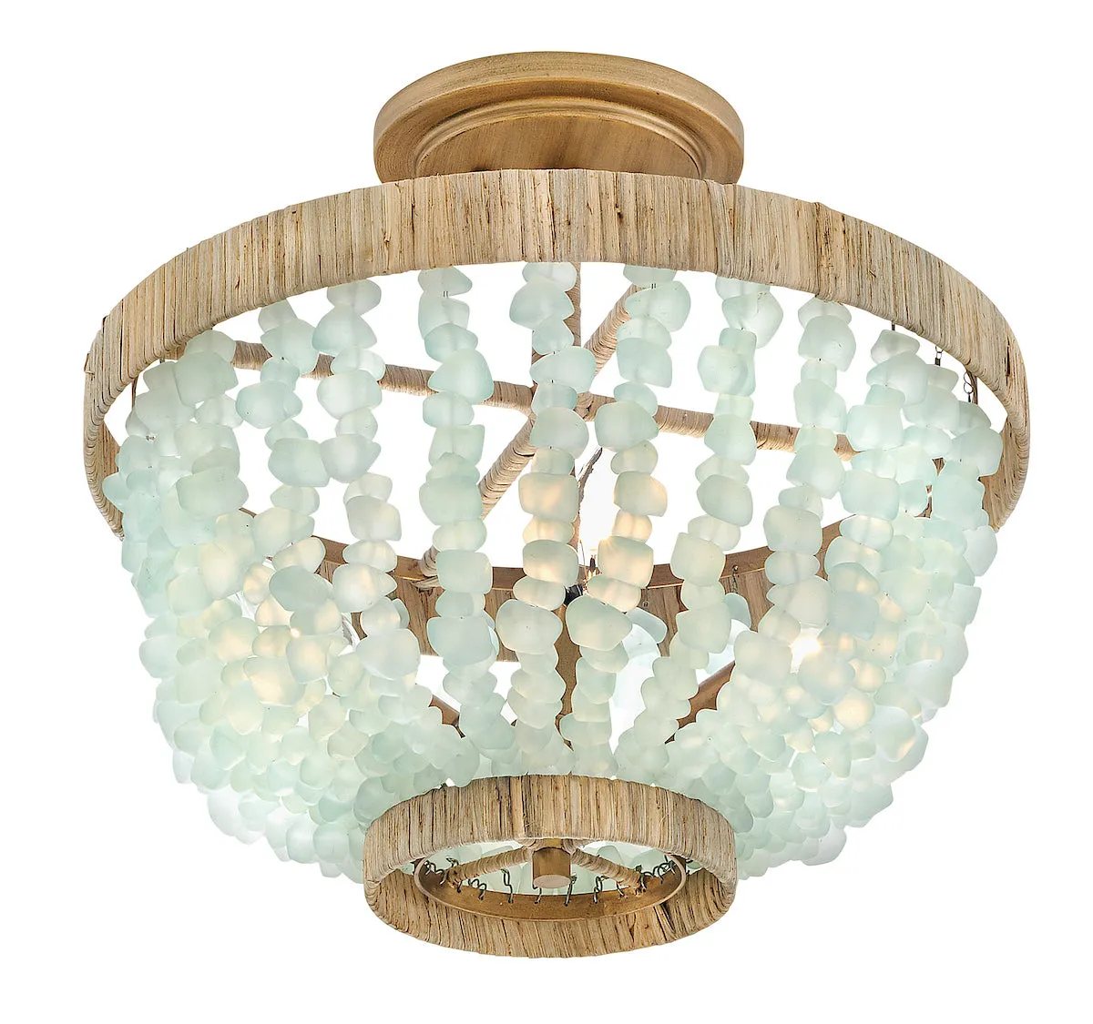 Dune Blue Sea Glass Semi-Flush Mount