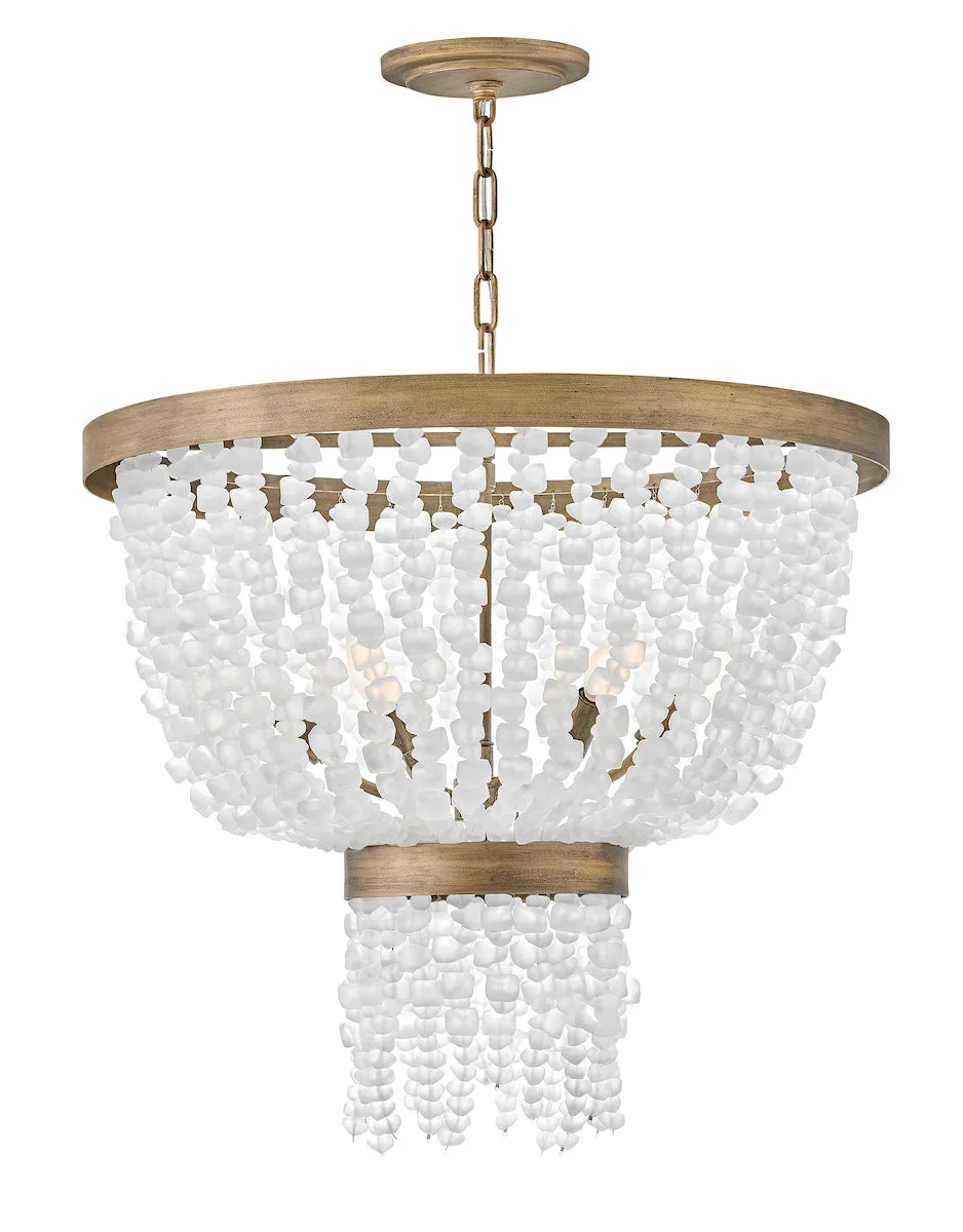 Dune White Sea Glass Chandelier