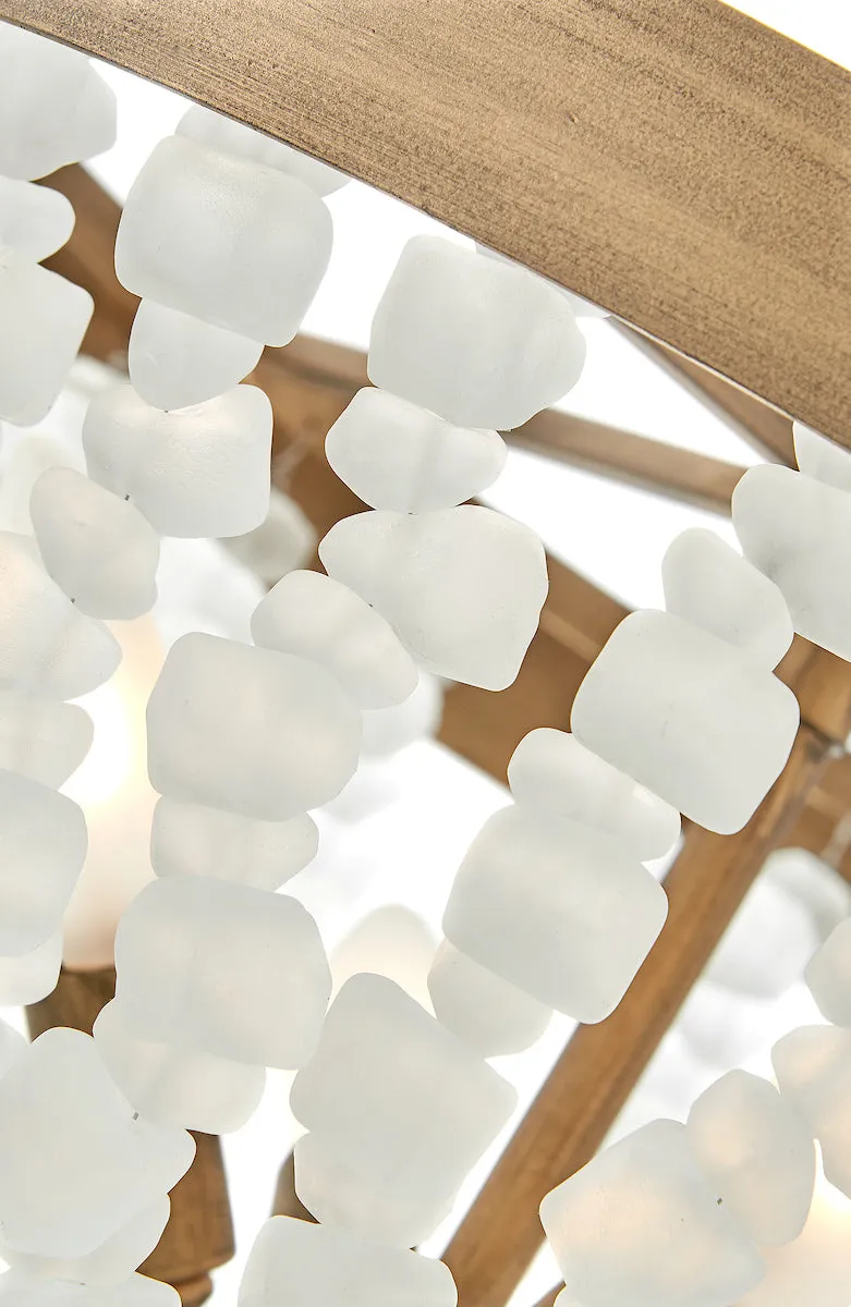 Dune White Sea Glass Chandelier