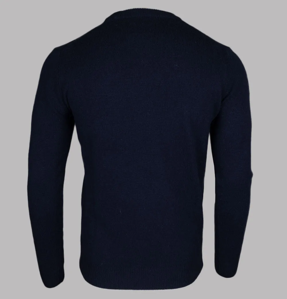 Farah Birchall Lambswool Jumper Navy