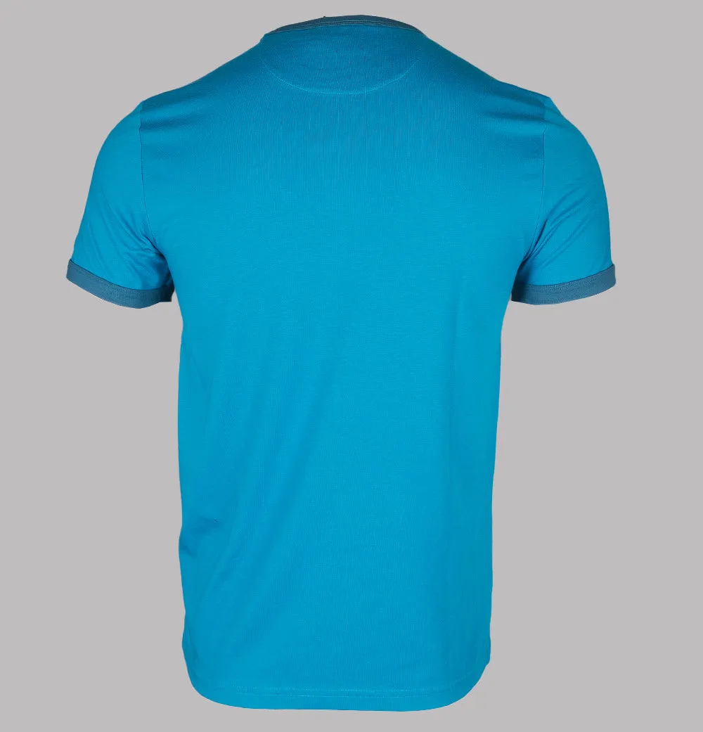 Farah Groves Ringer T-Shirt Blue Opal